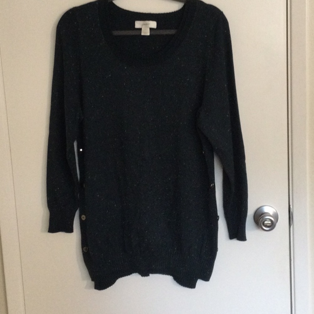 CJ Banks forest green sweater